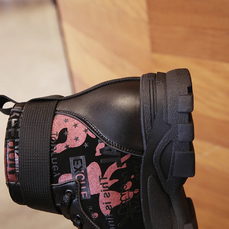 Fujin/женские ботинки Ботильоны на платформе Новинка 2020 года Осенняя обувь с