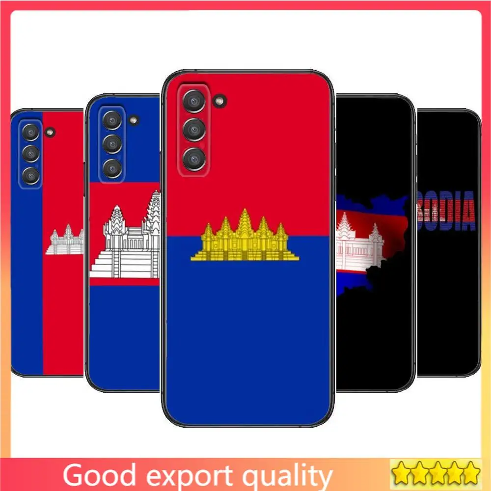 

I love Cambodia flag Phone cover hull For SamSung Galaxy S8 S9 S10E S20 S21 S5 S30 Plus S20 fe 5G Lite Ultra black soft case