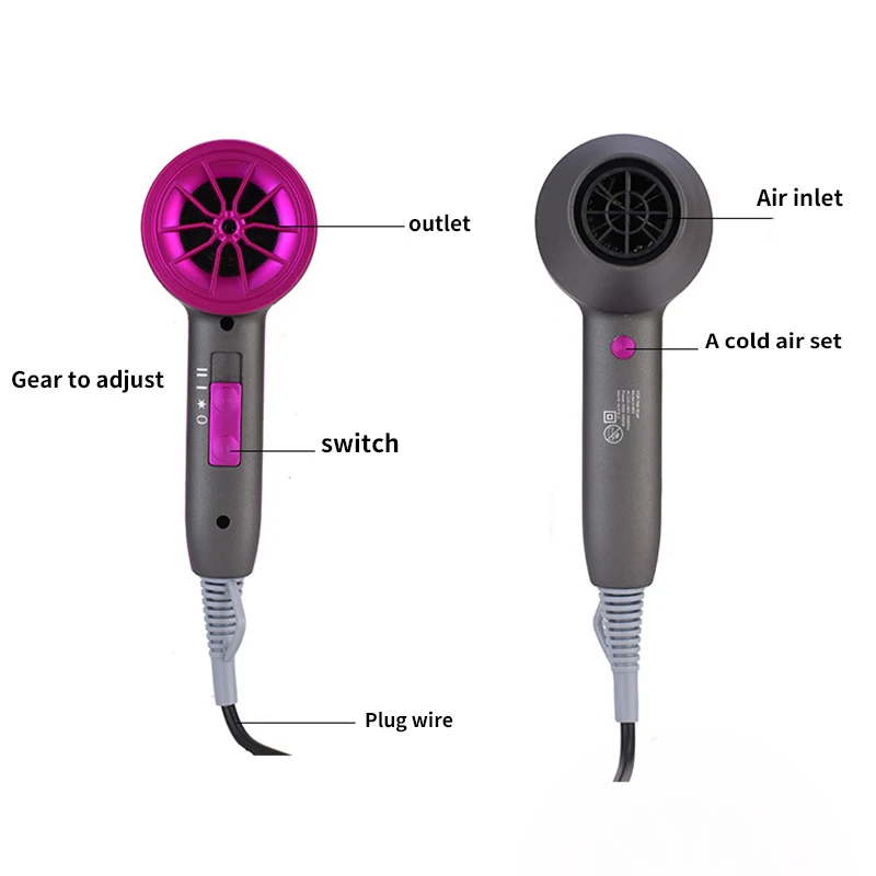 

VGR V-403 Hair Dryer High Power Strong Wind Blowing Brush Second Gear High and Low Temperature Adjustment Hot Air Dryer EU Plug