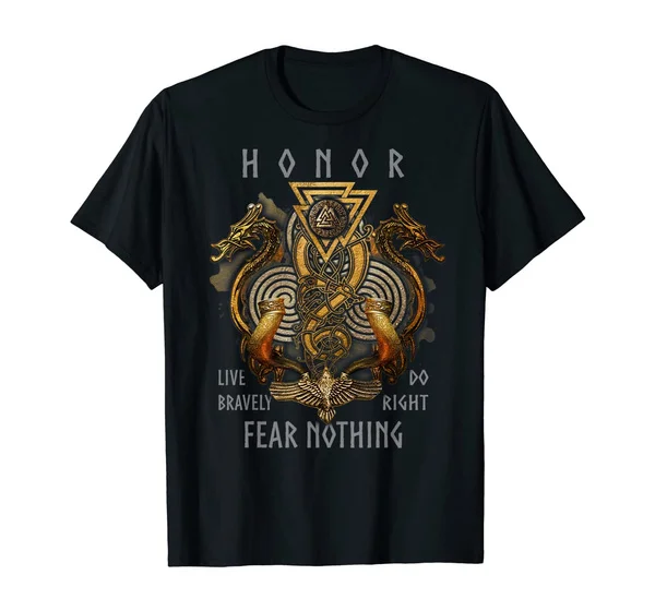 

Прочная футболка для викингов Honor Valhalla Valknut Odin