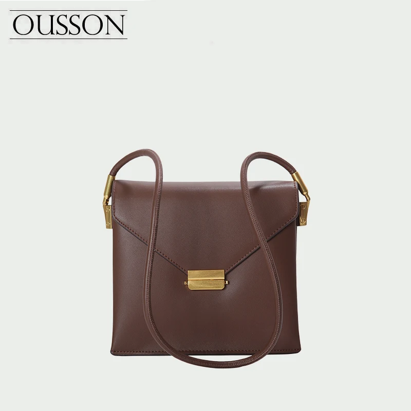 Вместительная сумка мессенджер на одно плечо OUSSON из мягкой кожи модные сумки под