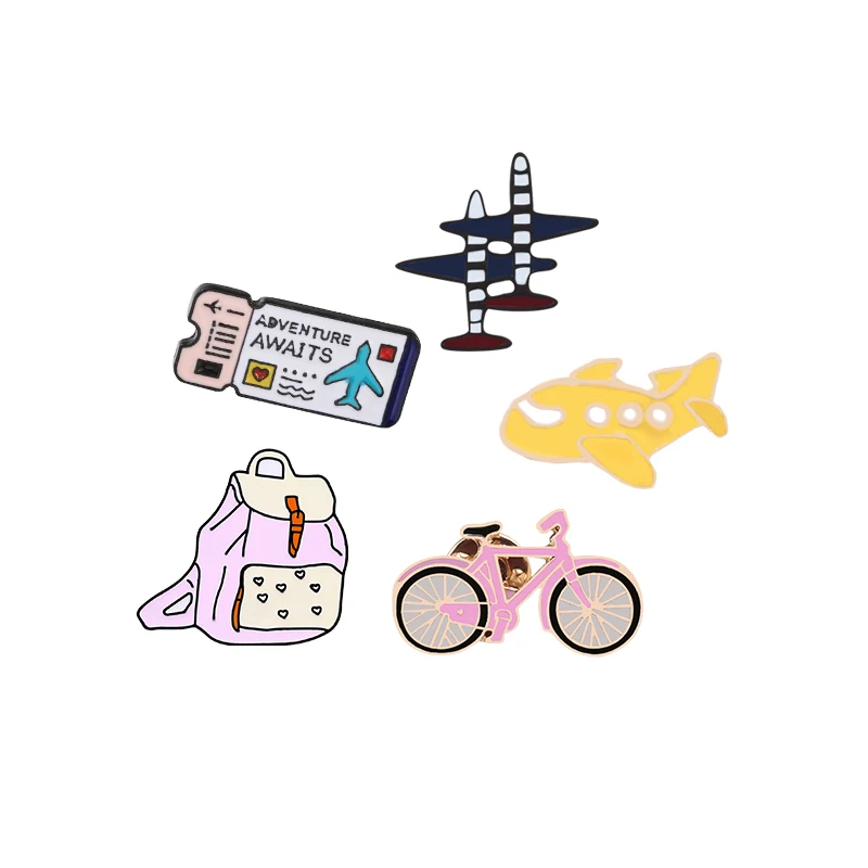 Брошь для путешествий Go эмалированная брошь в форме билета на самолет