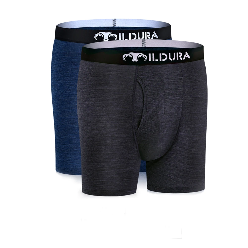 Pack D(Navy Black ) Мериносовая шерсть, мужское нижнее белье, мужские боксеры, Трусы из мериносовой шерсти, влагоотводящее дышащее мягкое нижнее белье, размер S-2XL 160 г - Цвет: Pack D(Navy Black )