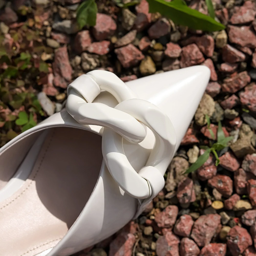 Kanseet Mules Slippers Party Dress Women Slippers White Pink Green Outdoors Shoes 4cm Mid Heels Slippers Female 2021 Summer New