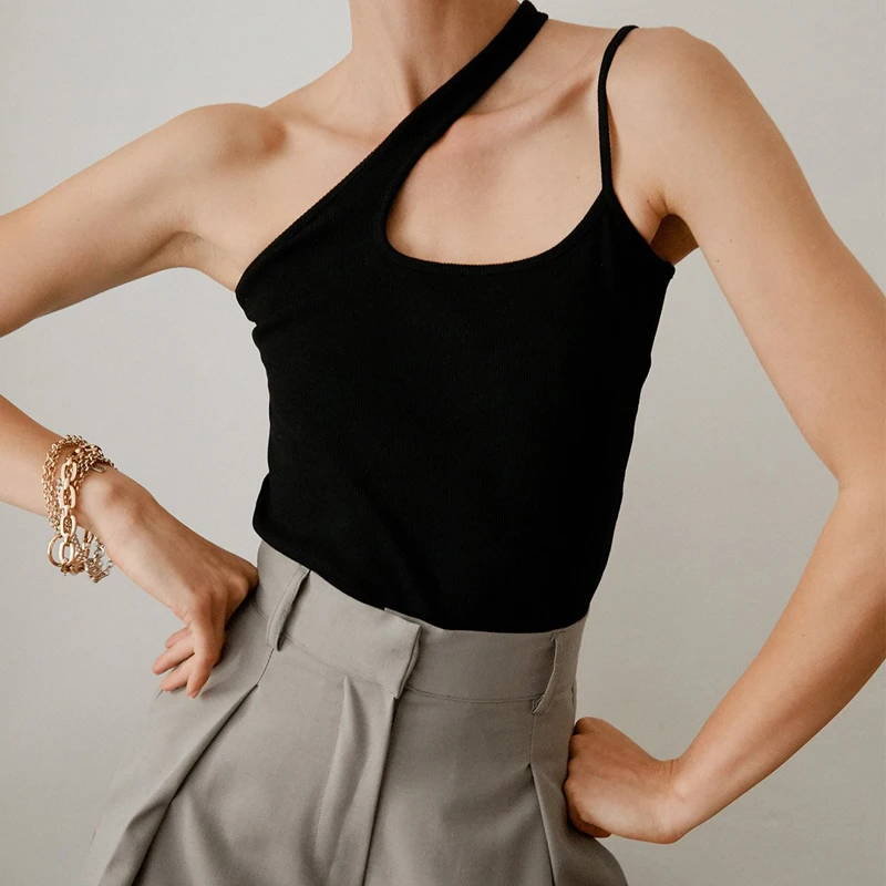 

Ardm Fashion Hollow Out Knitted Vest Crop Top Women Chic White Sleeveless Backless Sexy Tank Tops