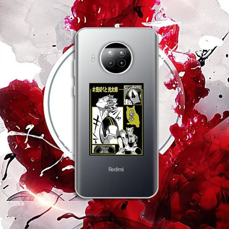 

Oya Oya Oya Haikyuu Love Volleyball Phone Case Transparent for Xiaomi Redmi note 10 t 8 9 pro lite 11