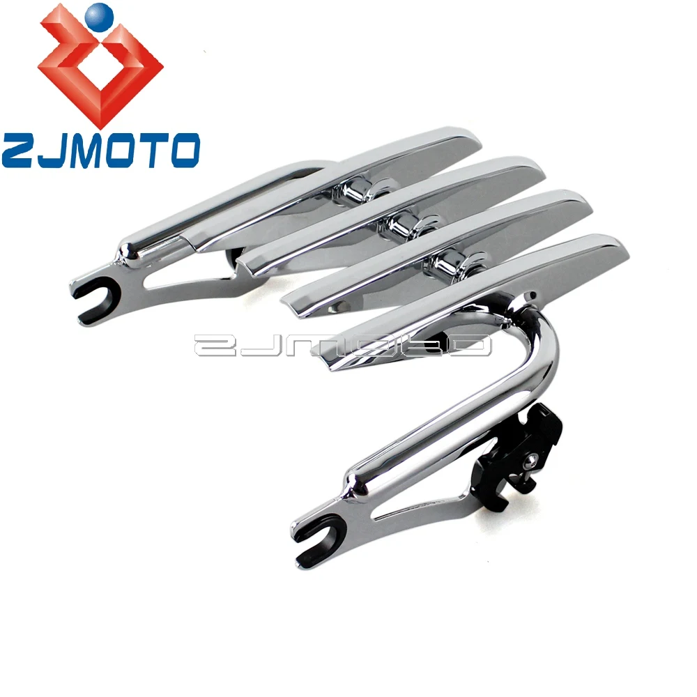 

Motorcycle Sissy Bar Backrest Stealth Luggage Rack For Harley Touring 2014-2019 Road King Road Street Glide FLHR FLHX FLTRX