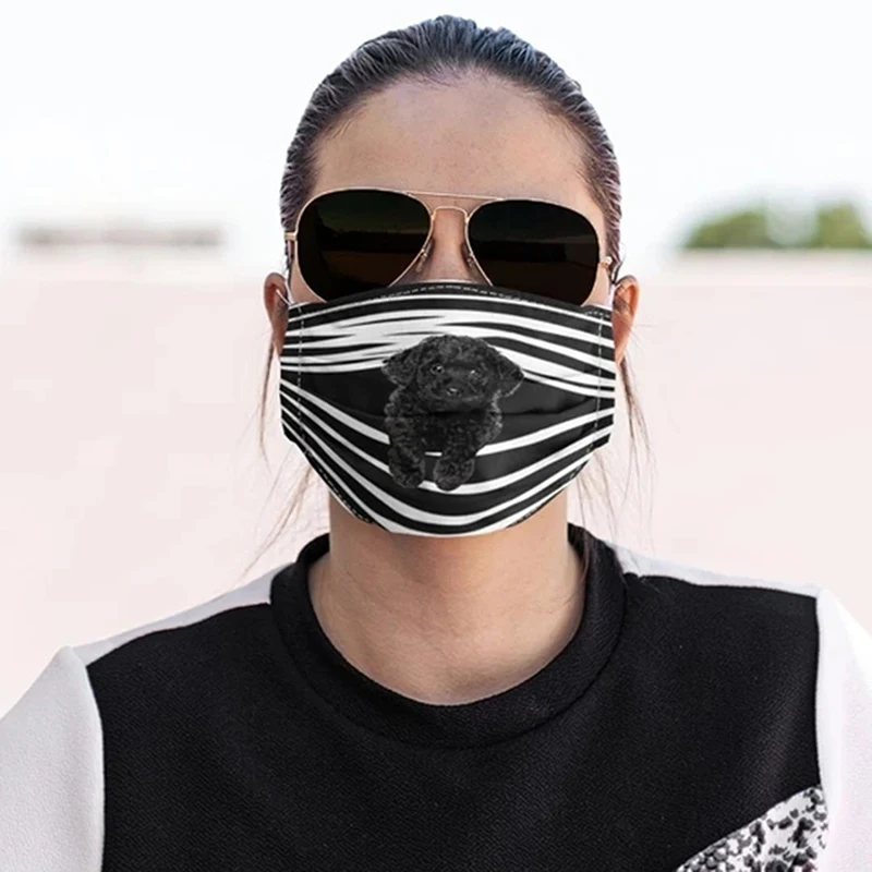 

Women Fabric Mouth Masks Washable Mouth Caps Adult Protective Mask For Face Printed Animals Masks Reusable Masker Mascarillas