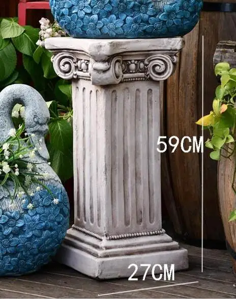 style3-only column Наружный цемент Лебедь Горшки Цветочные для сада украшения Большой суккулент зеленый растение горшках предметы интерьера бассейна балконные украшения Искусство - Цвет: style3-only column