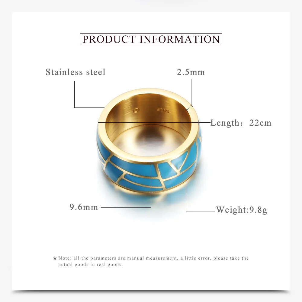 Классический полированный синий с керамической нержавеющей стали обручальное