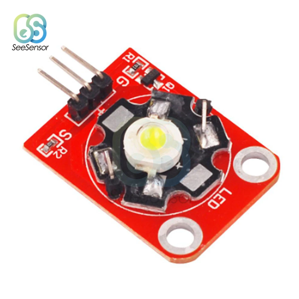 Светодиодный модуль KEYES высокой мощности 3 Вт с шасси печатной платы для Arduino STM32 AVR