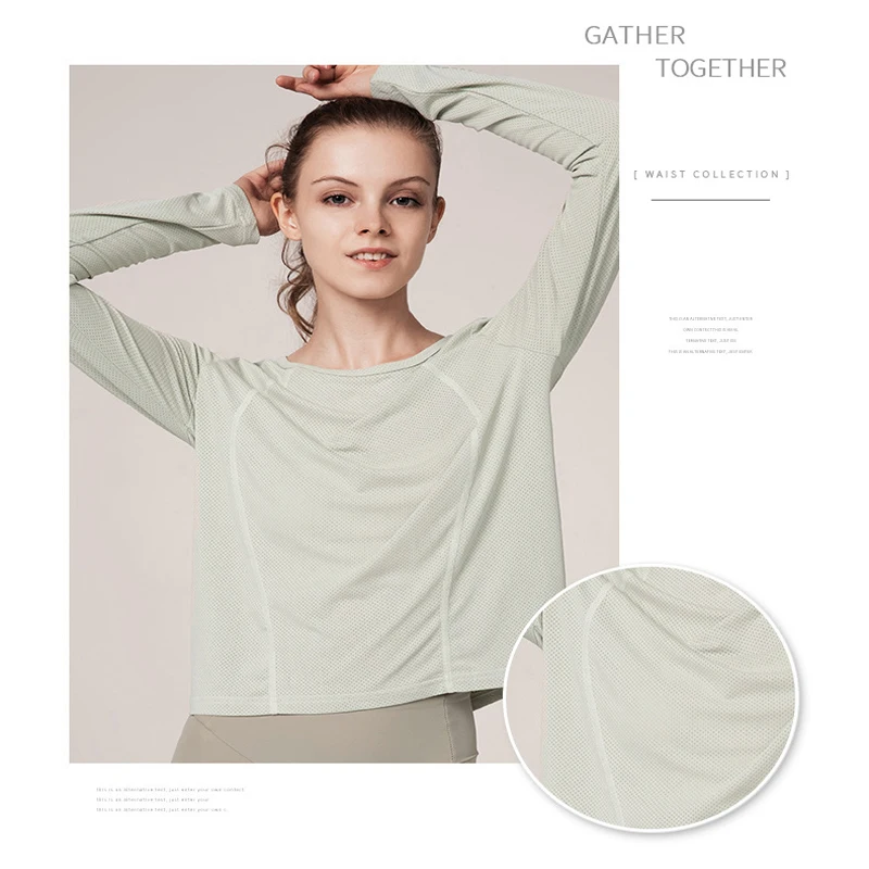 Женская рубашка 2 способа ношения спортивный топ с длинным рукавом женская