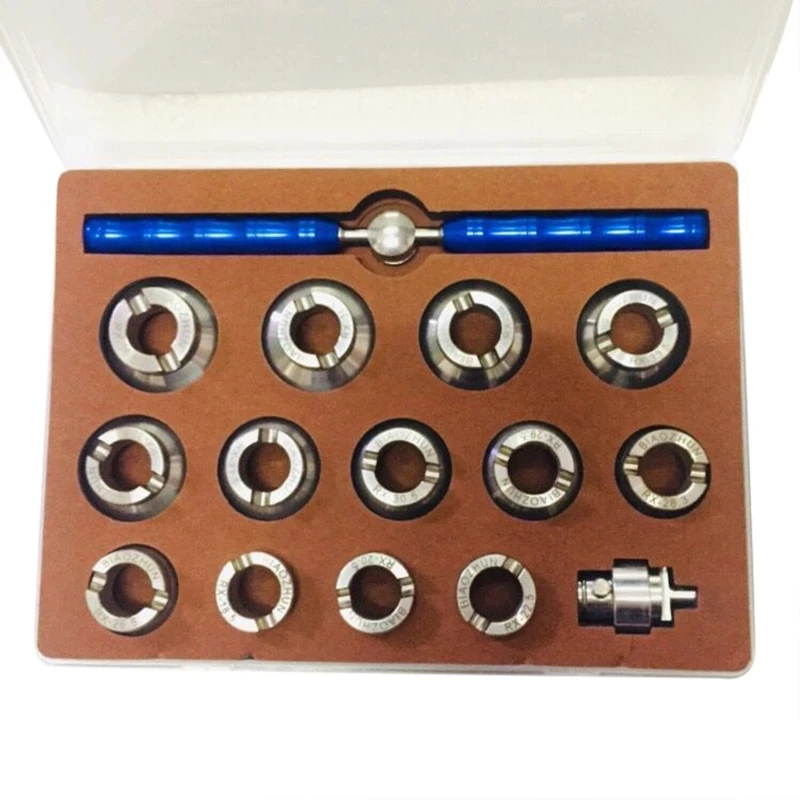 13pcs Closing Waterproof Tool Watch Back Case Opener 18.5mm-36.5mm Size Types Professional Repair Tools Set for Rolex - купить по