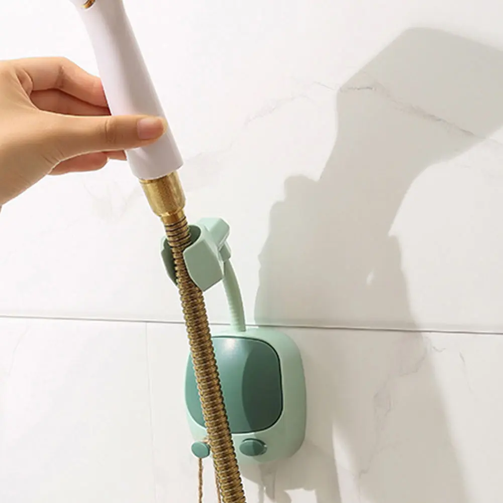 

2pcs/set Adjustable Angle Durable ABS 360 Degree Rotating Drill Free Wall Mount Shower Head Holder Home Bathroom Storage Bracket
