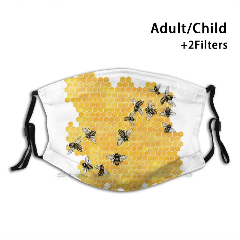Маска для лица скорпион пчелы взрослых и детей моющаяся смешная с фильтром
