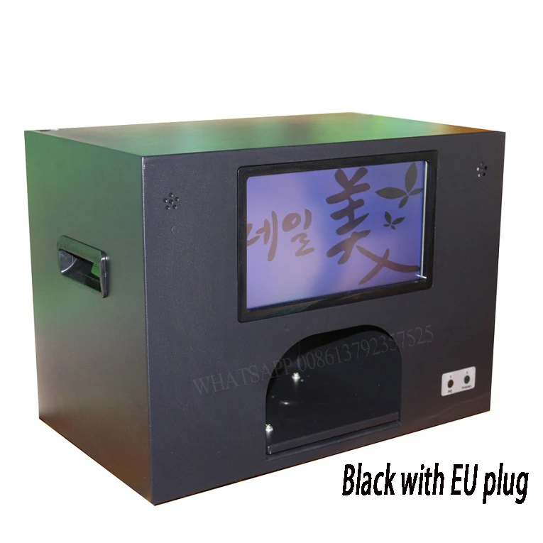 BLACK EU PLUG Модернизированный CE одобренный компьютер сборка внутри ногтей принтер 5 ногтей печатная машина цифровой ногтей принтер с экраном - Цвет: BLACK EU PLUG
