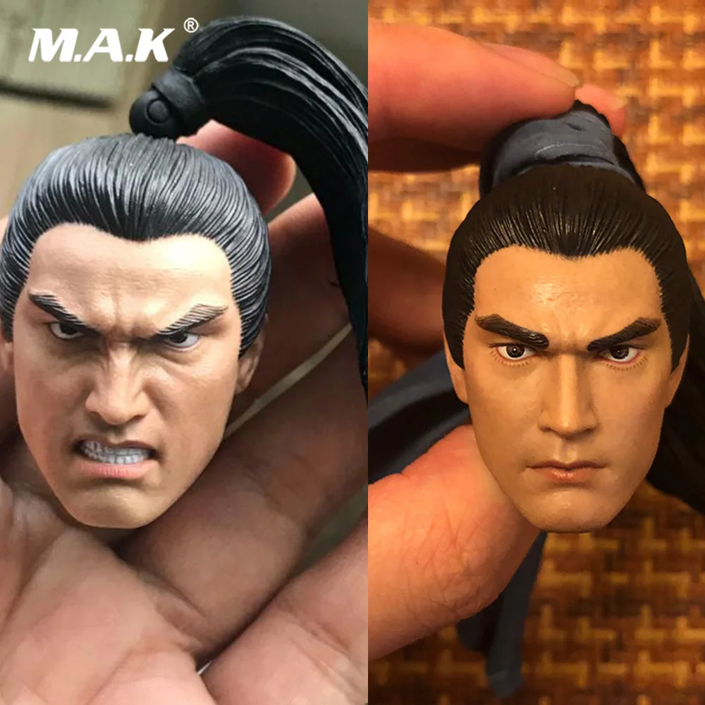 1/6 весы мужской головы лепить Чжао Angry/спокойное выражение резные с лентой модель