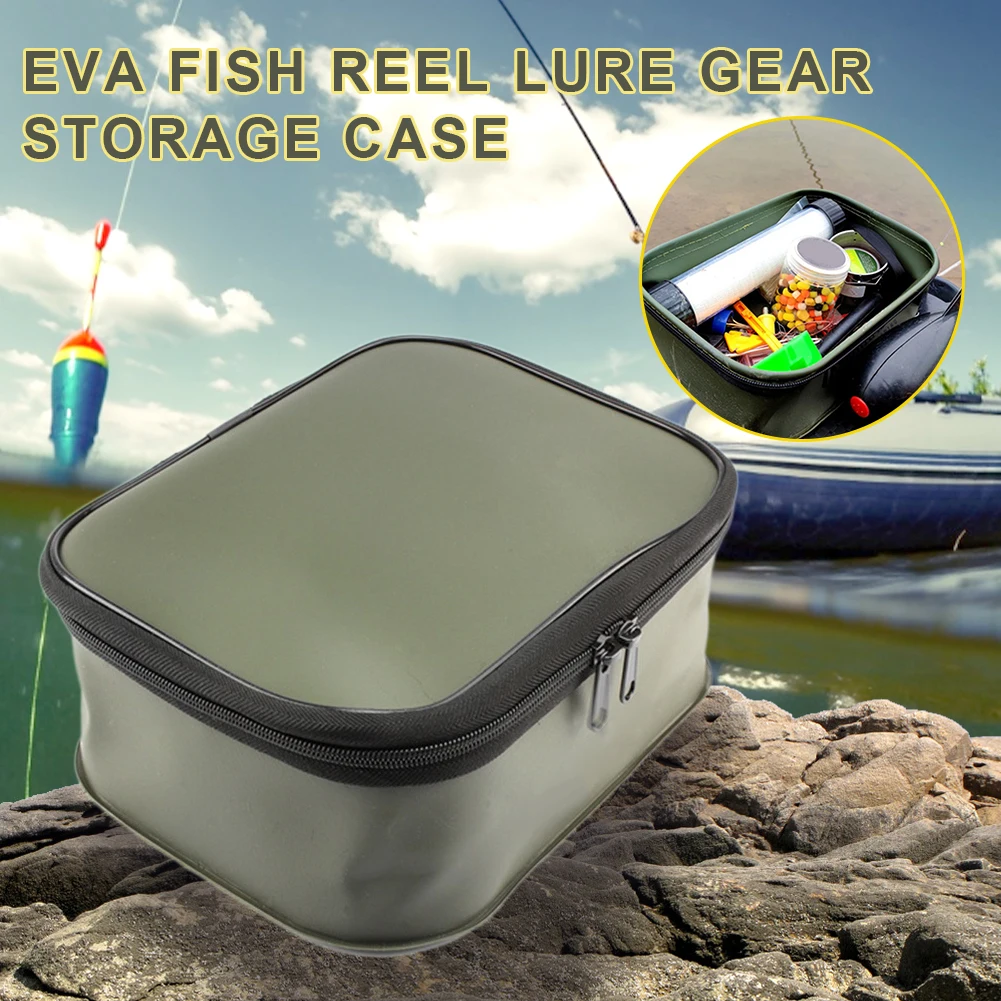 

Multifunctional Fishing Bag Eva Fishing Reel Lure Gear Storage Case Outdoor Waterproof Fishing Tackle Bag Durable Fast Delivery