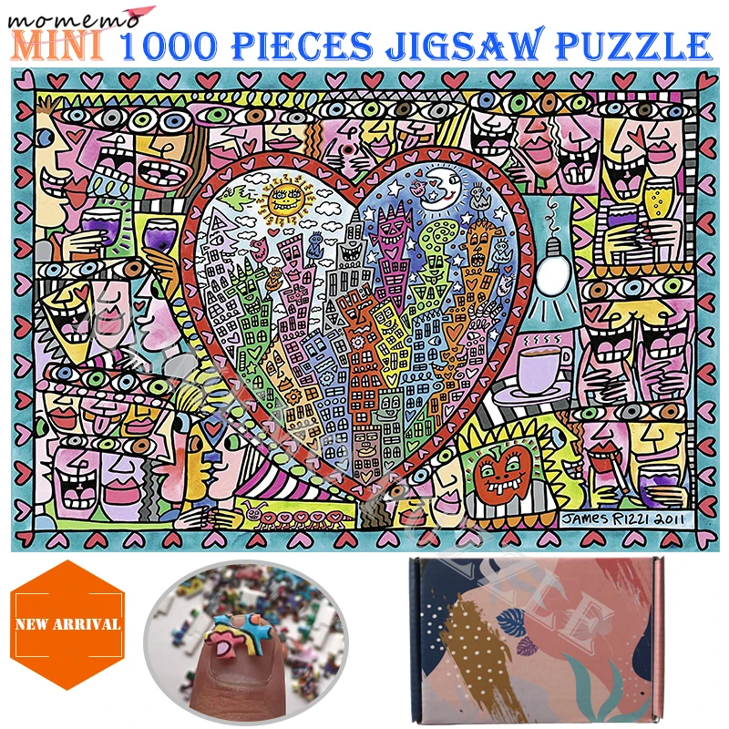 

MOMEMO Abstract Painting Wooden Jigsaw 1000 Pieces Puzzle for Adults Assembling Puzzle Games Kids Educational Toys Nice Gifts