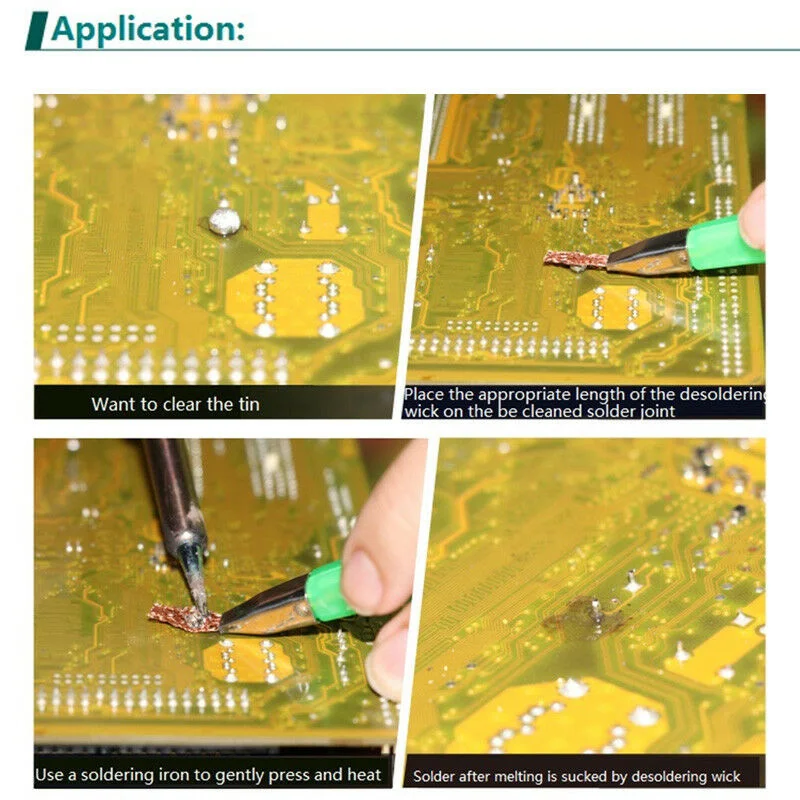 Высокое качество 1 шт. демонтажный фитиль оплетка для удаления припоя Вакуумная