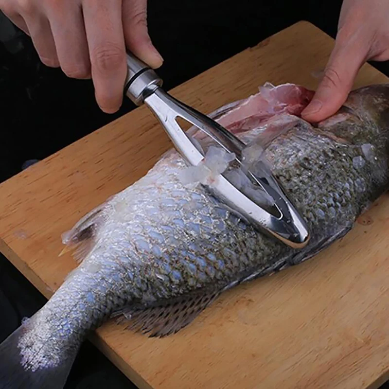 

Рыбочистка из нержавеющей стали, скребок для быстрого удаления рыбы, кухонный аксессуар
