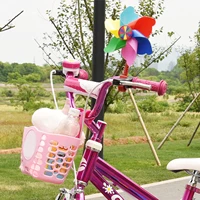 1pc children bicycle windmill cartoon colorful pinwheel long pole short pole windmill scooter decorative accessories ww