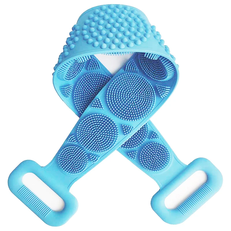 

New Magic Silicone Brushes Bath Towels Body Brush Bath Belt Exfoliating Back Brush Belt Wash Skin Household Clean Shower Brushes