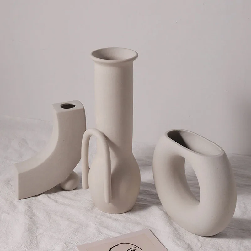 Керамическая ваза в современном дизайне декоративные вазы для гостиной товары