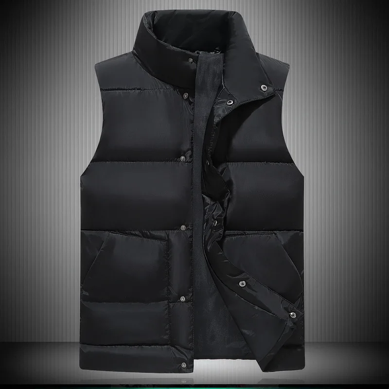 

2021 Autumn Winter Men's Vest Warm Sleeveless Jacket Waistcoat Casual Coats Mens 5XL Golf Winter Vest Men Vests Biker Vest