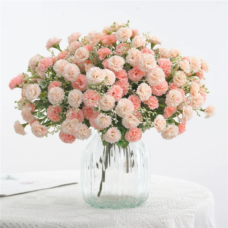

1PC DIY Fresh Artificial Flower Carnation Silk Flower Fake plant for Mother's Day Home Party Decoration