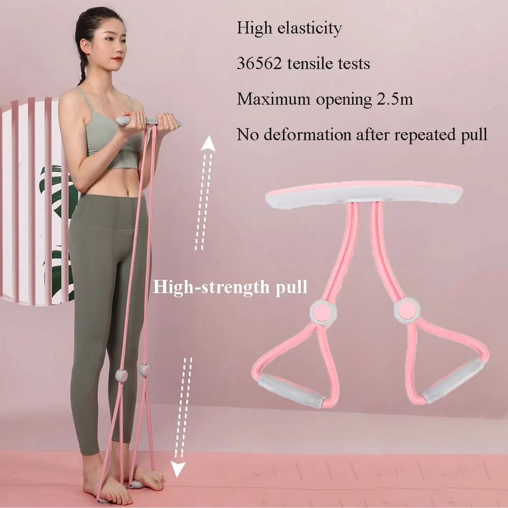 

Pedal Tensioner Tension Rope Pedal Exerciser Sit-Up Pull Rope Home Gym Fitness Equipment Latex Resistance Bands Bodybuilding