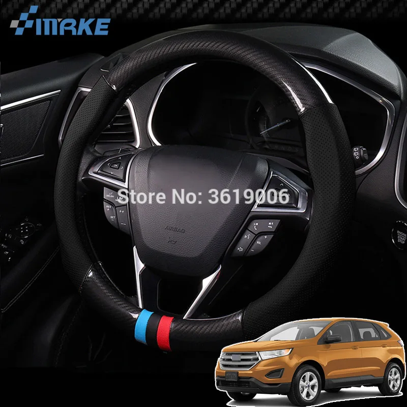 

For Roewe Series 38cm Car Steering wheel Cover Leather Carbon Fiber Car Steering Wheel