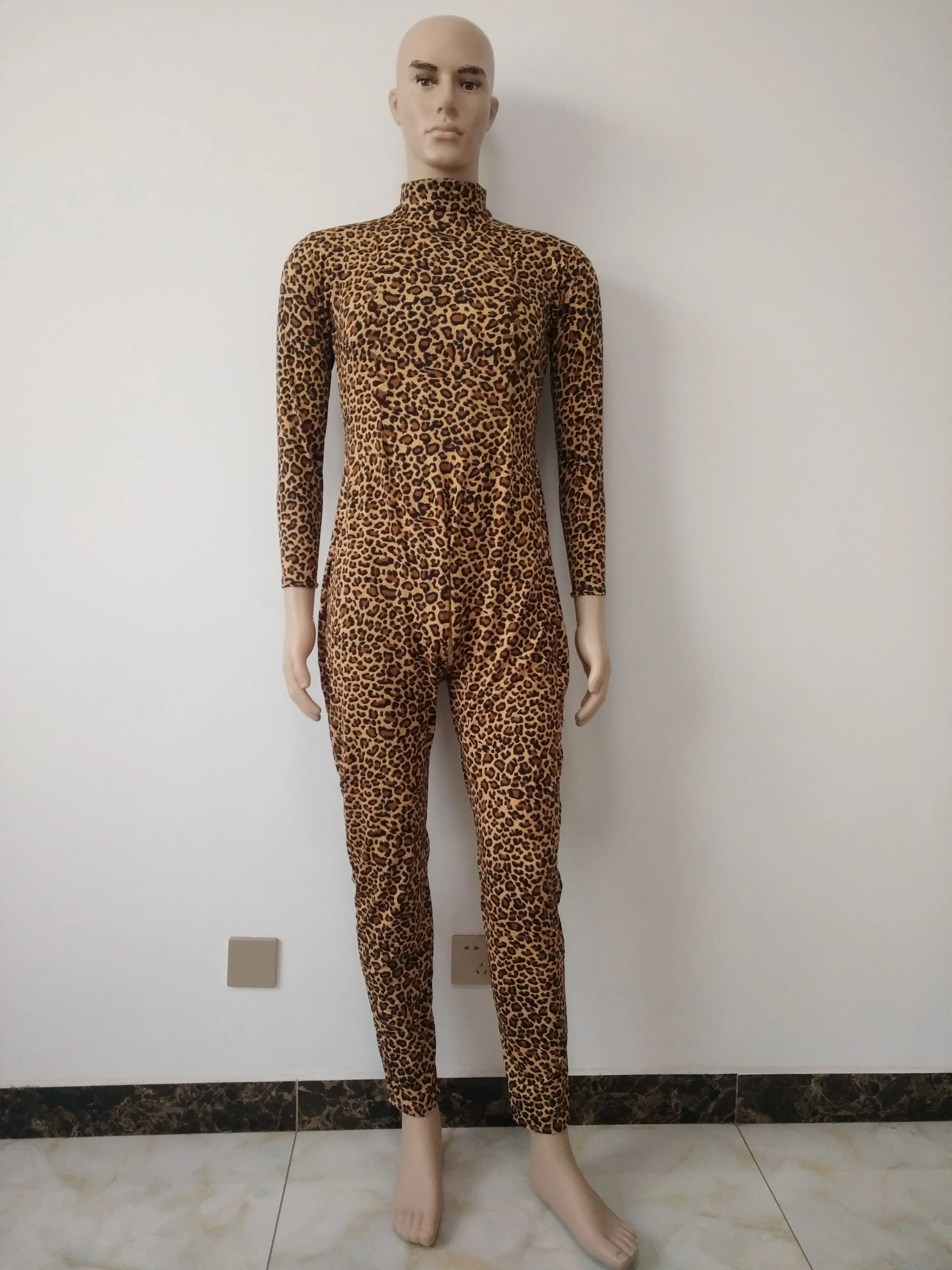 Комбинезон с леопардовым принтом животных для косплея Хэллоуина комбинезон