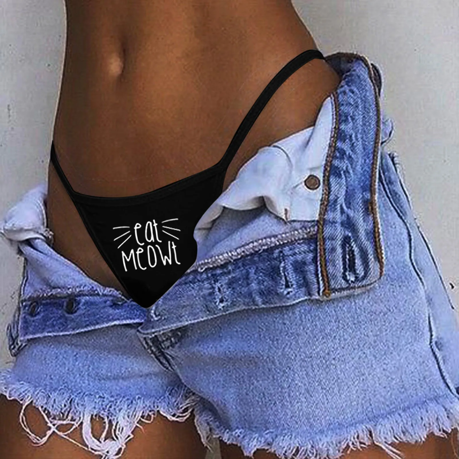 

Plus Size Women Sexy Lingerie Erotic Funny Printing Temptation Babydolls Panties High Waist Black Underwear Porno Mujer Briefs