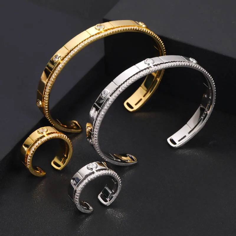 Jankelly на руку люксовый уникальный браслет кольцо Ювелирные наборы для женщин