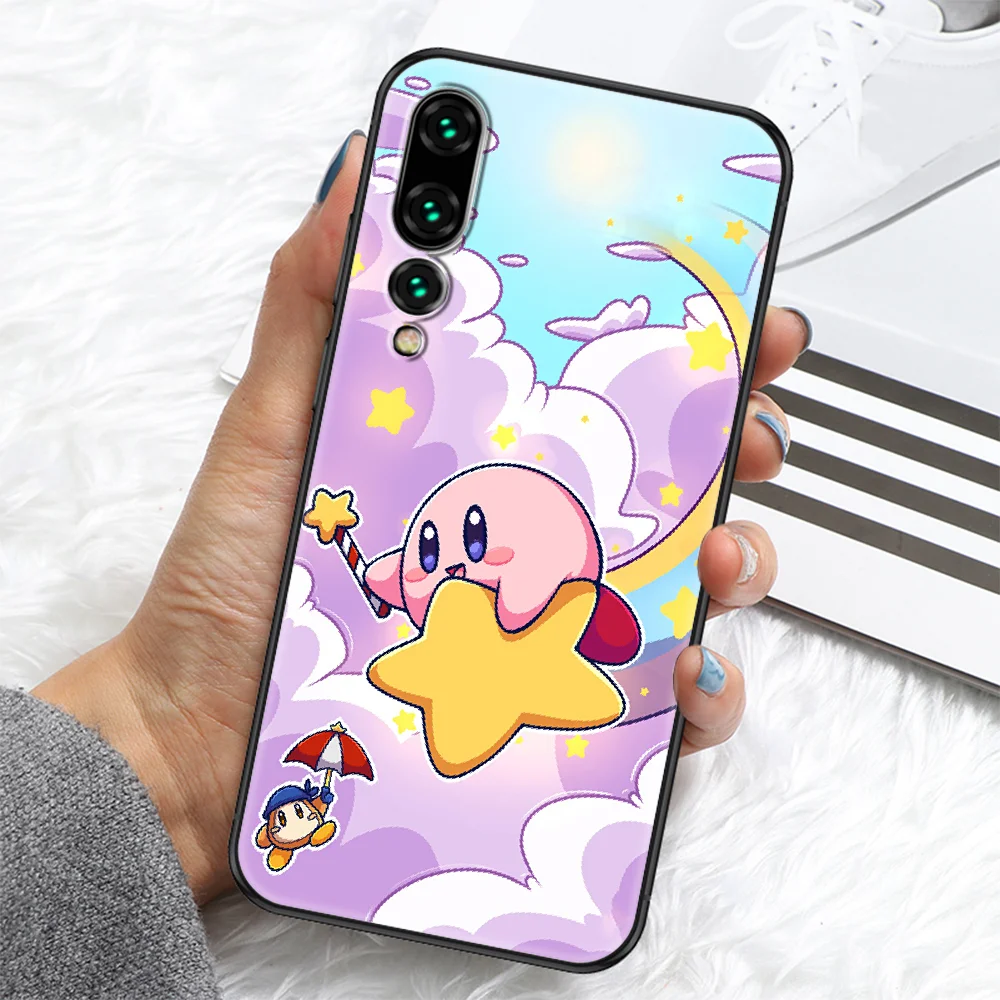 

Cartoon Game Cute Kirbys Phone case For Huawei P Mate P10 P20 P30 P40 10 20 Smart Z Pro Lite 2019 black 3D funda fashion cover