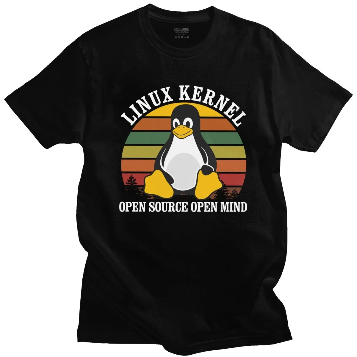 Винтажная Linux футболка с открытым исходным кодом умом Мужская хлопковая