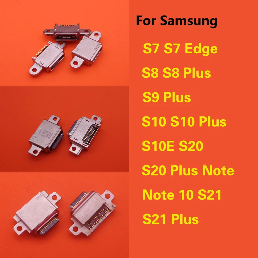

2Pcs/Lot Micro USB Connector Charging Port Jack Plug For Samsung S7 Edge S8 S9 S20 S10 S21 Plus Ultra S10e Note 9 10 Plus