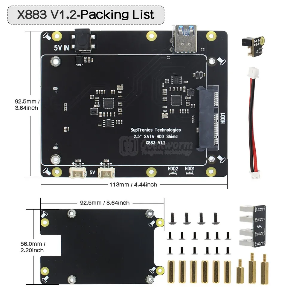 Raspberry Pi 4 Dual 2 5 &quotSATA HDD/SSD Shield X883 для Model B 8 ГБ/4 ГБ/2 ГБ | Компьютеры и офис