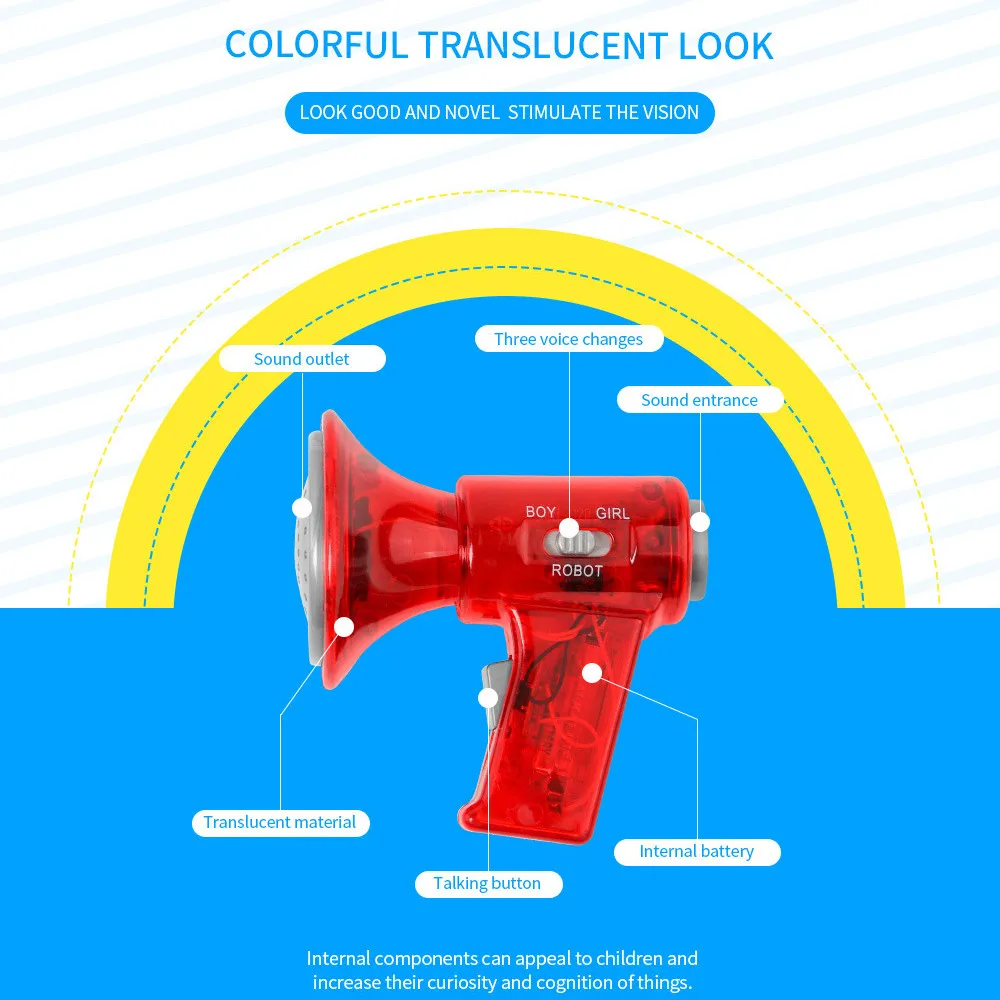 

Funny Multi Voice Changer Amplifier 3 Different Voices Fun Toy Speaker Kids Gift Educational Children Kids Toys Birthday Gifts