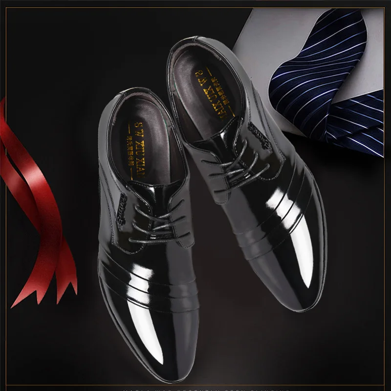 

2020 Men Formal Elegant Oxford Shoes Mens Lace-up Business Dress Shoes Fashion Male Wedding Office Shoes Zapatos De Hombre