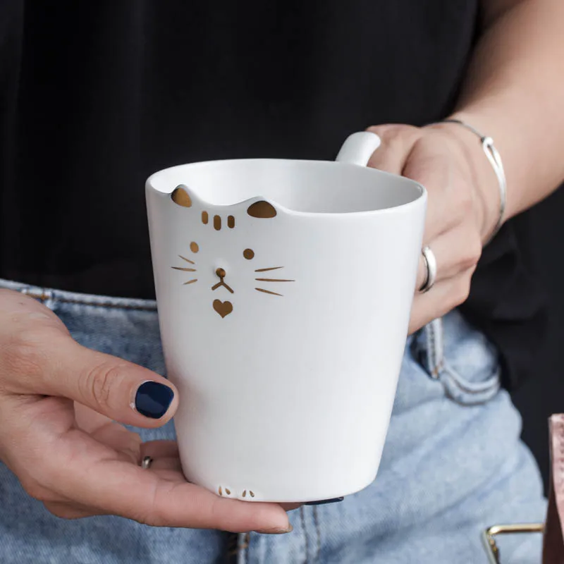 Симпатичная кофейная кружка керамическая Изолированная забавная Термокружка