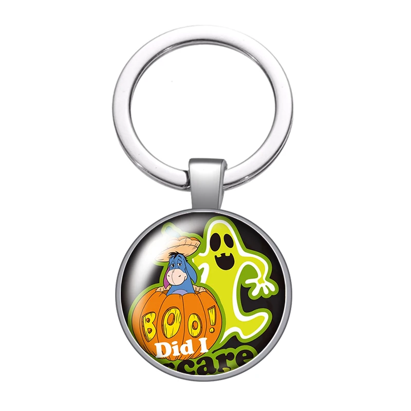 Хэллоуин призрак тыква летучая мышь стекло кабошон брелок сумка автомобильный