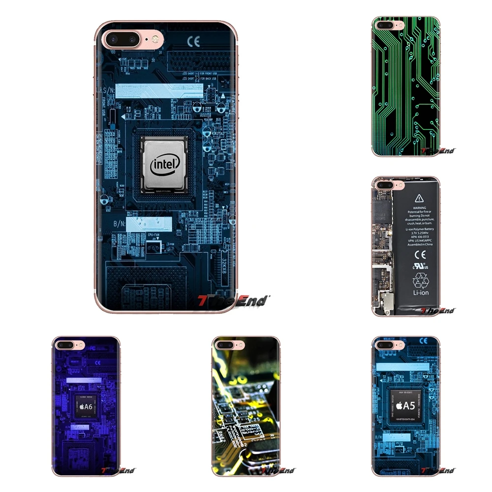 funny motherboard Transparent Soft Cases Covers For Samsung Galaxy A3 A5 A7 A9 A8 Star A6 Plus 2018 2015 2016 2017 |