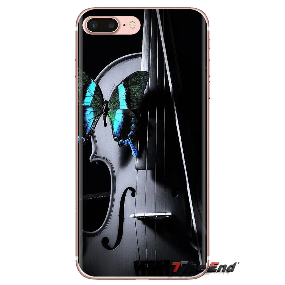 Black Violin Elegant For LG Spirit Motorola Moto X4 E4 E5 G5 G5S G6 Z Z2 Z3 G2 G3 C Play Plus Mini Soft Transparent Cases Covers |