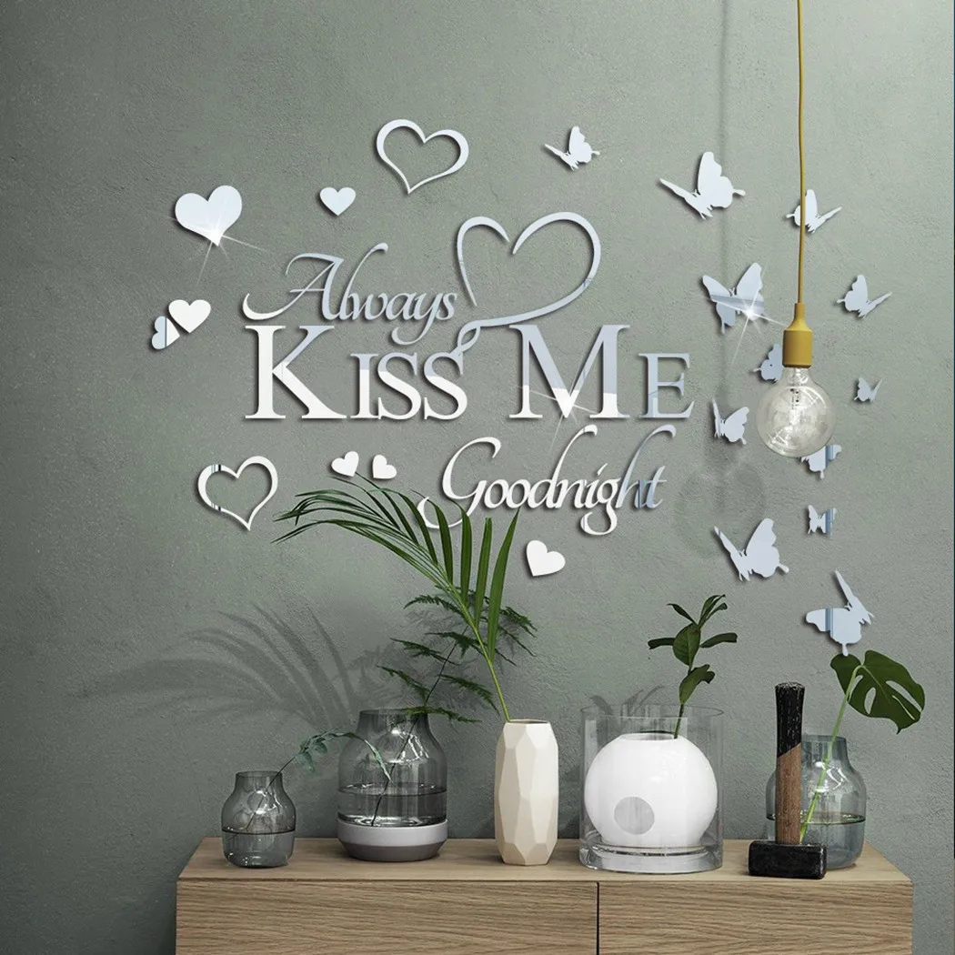 

Word Wall Sticker Acrylic Art Bedroom DIY Decor Letters Living Room Quote