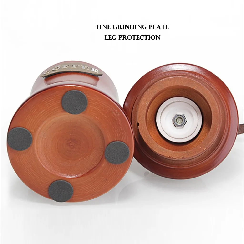 Высококачественная классическая деревянная ручная кофемолка ручной работы из