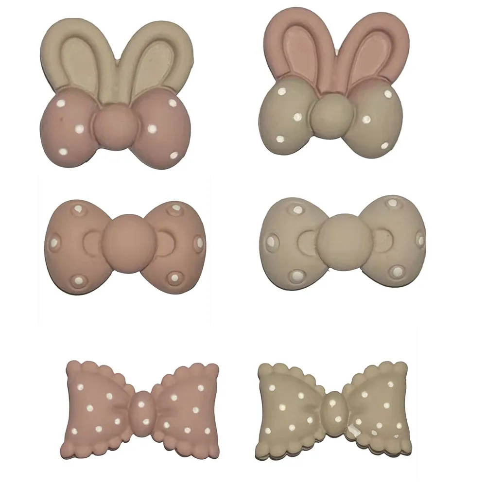 

1PCS Resin Cute Cartoon Fridge Magnetic Sticker Lovely Bunny Ears Bow Knot White Spots Refrigerator Magnet Girls Gift Kid Toy