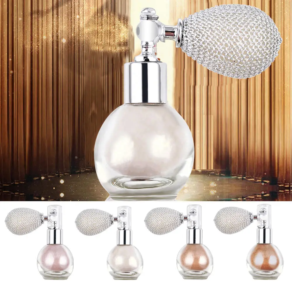 

Highlighter Loose Powder Spray Body Glitter Face High Gloss Shimmer Sparkle Shiny Powder Makeup Spray Squeeze Airbag Cosmetic