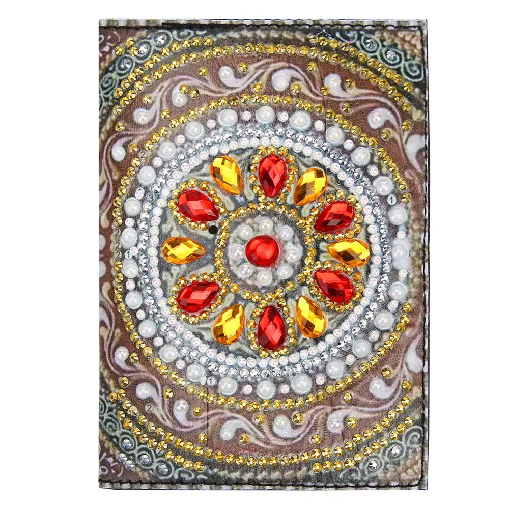 Чехол для паспорта из искусственной кожи со стразами|Алмазная мозаика и вышивка|